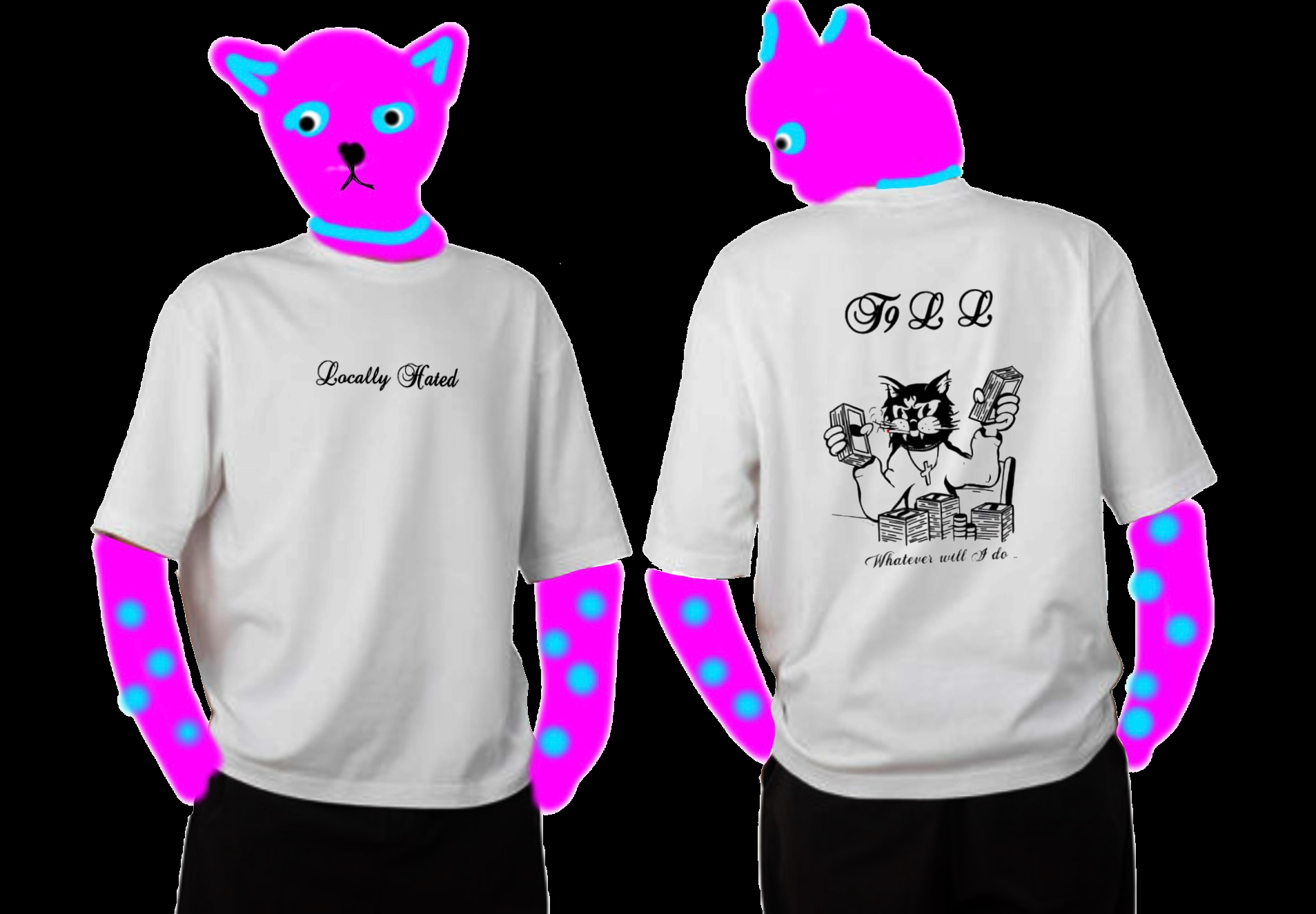 Locally Hated T9 oversized tee in white